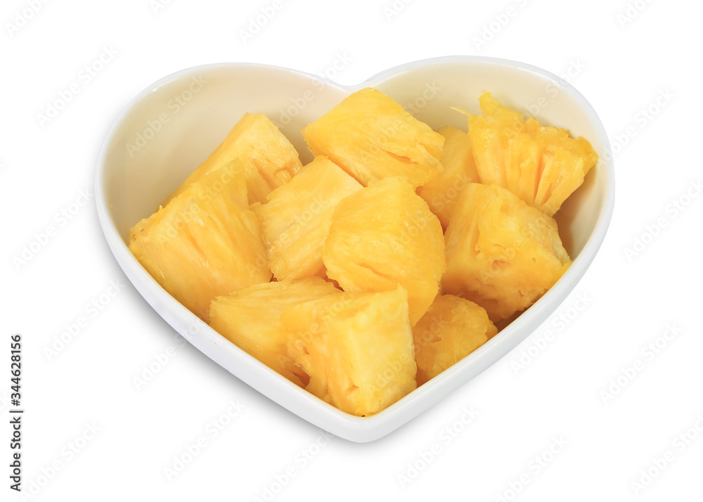 Pineapple picked fresh from the garden, helps digestion, isolated on white background. This has clipping path. Pineapple picked fresh from the garden, helps digestion, isolated on white background. This has clipping path.