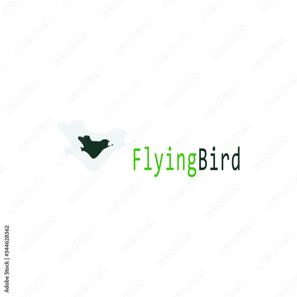 Beauty Flying bird, Silhouette Logo design Beauty Flying bird, Silhouette Logo design
