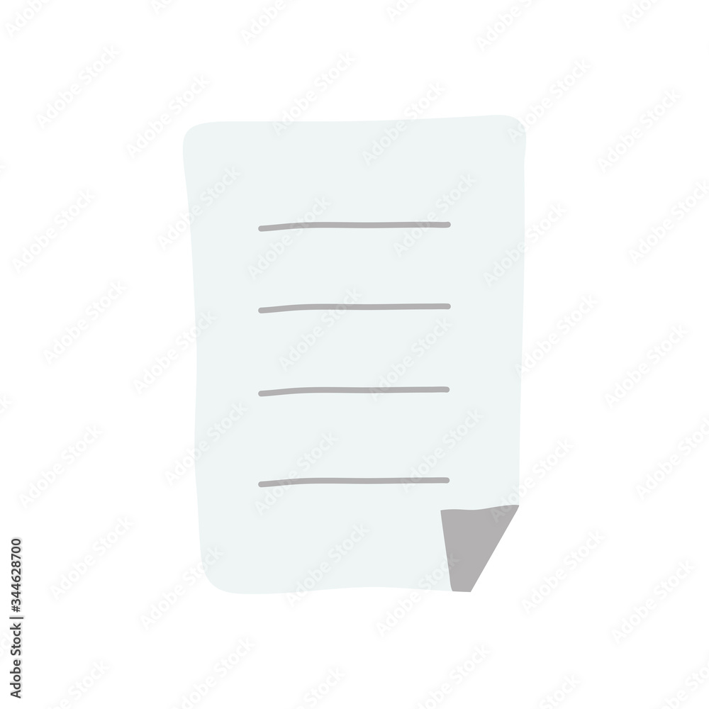 document page icon, flat style document page icon, flat style