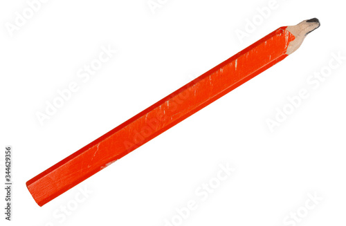 Vászonkép Carpenter pencil on a white background