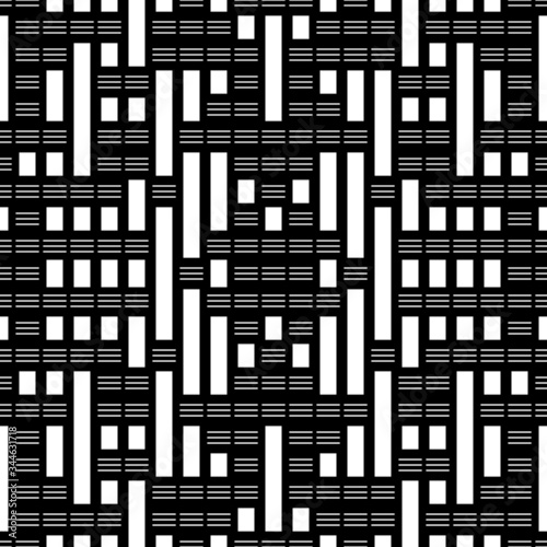 Seamless pattern with horizontal and vertical white segments