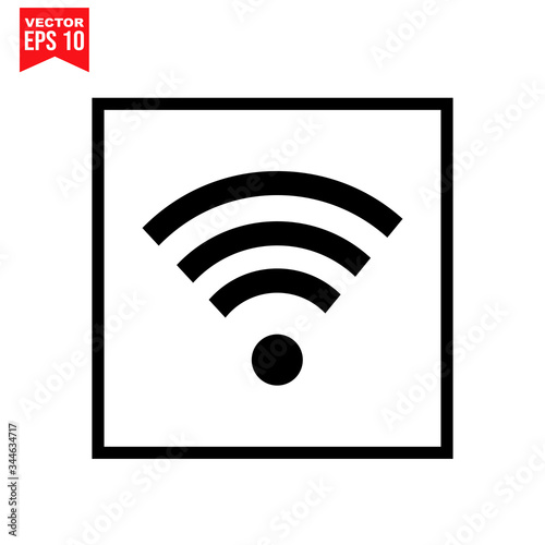 wi fi icon symbol Flat vector illustration for graphic and web design.
