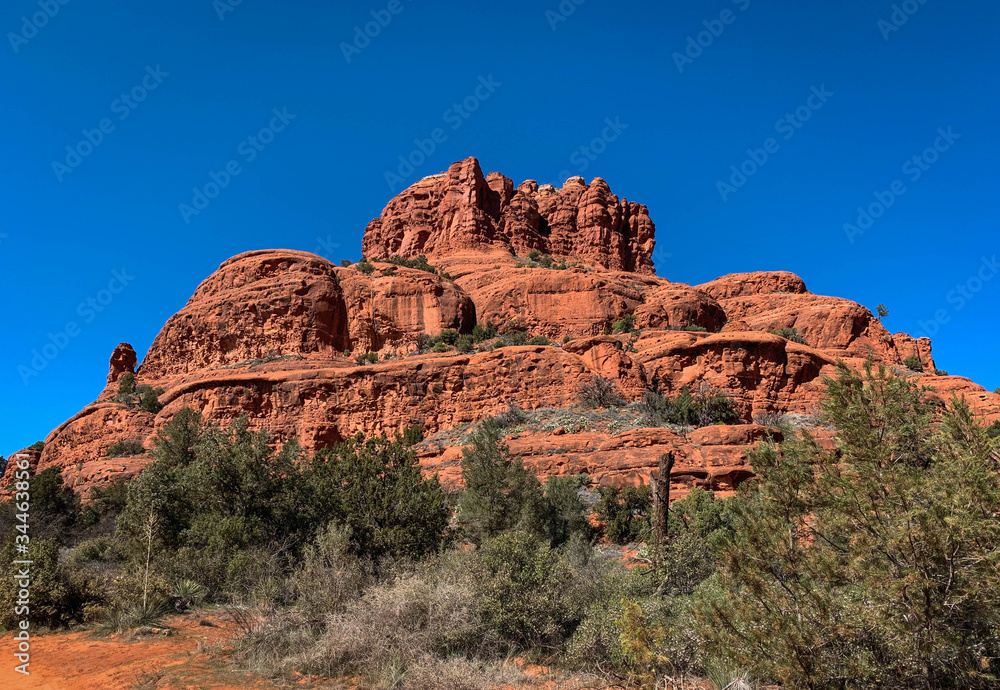 Red-rock butte in Sedona Arizona landscape