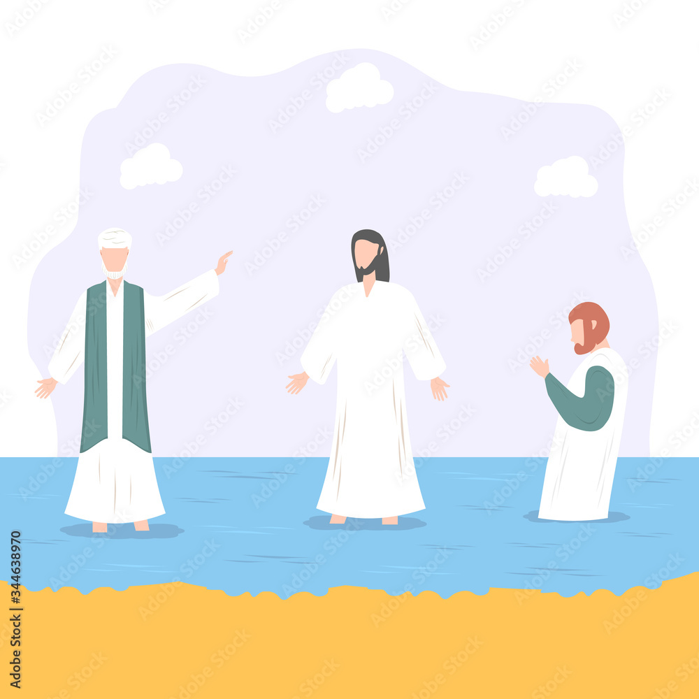 The baptism of Jesus Christ. John the Baptist Christianity. The Word of ...