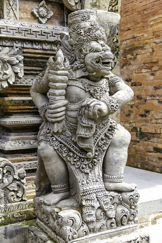 Stone figure of a protective guardian located at the entrance to Javanese temples. Sonobudoyo at Yogyakarta city, Island of Java  © videobuzzing
