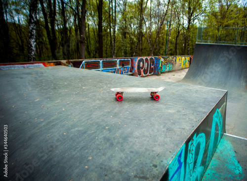 Skate board in park graffiti