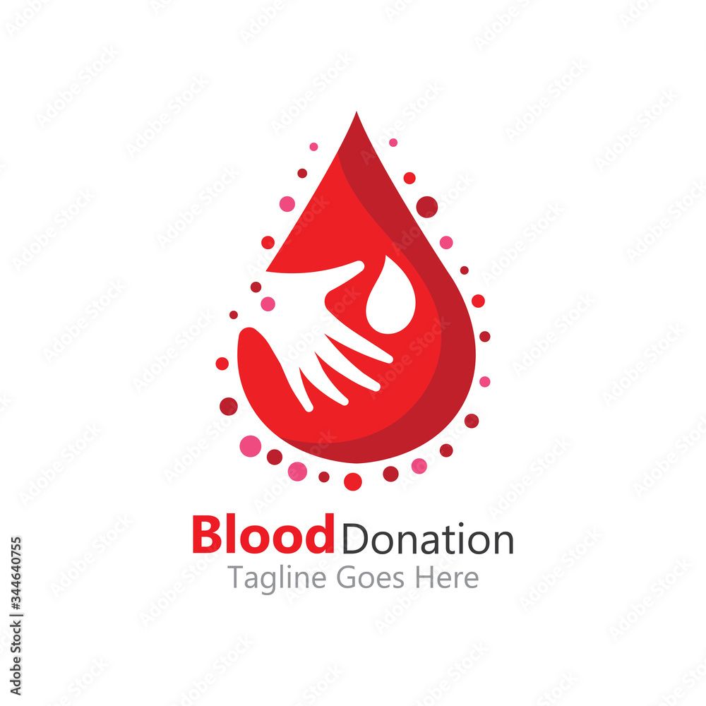 Blood Donation logo or symbol concept template design vector Blood Donation logo or symbol concept template design vector
