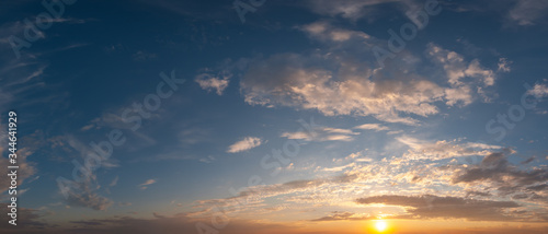 Morning landscape panorama with sunrise © firewings