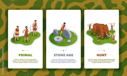 Prehistoric Vertical Banners Set