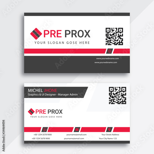 Modern Business card template, Unique visiting card design.