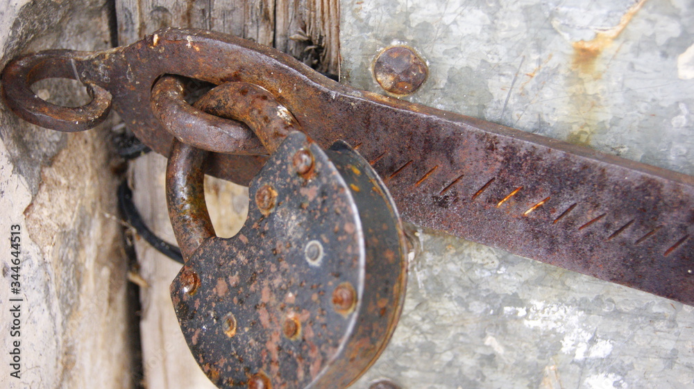 old rusty lock