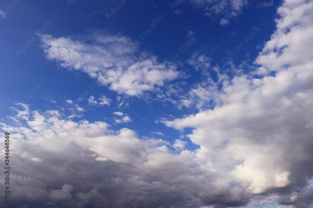 Spring blue sky with white clouds Spring blue sky with white clouds