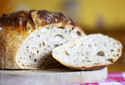 homemade bread with sesame seeds