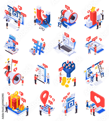 SMM Promotion Isometric  Set 