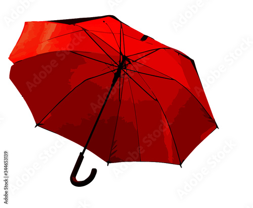 Chapéu de chuva vermelho