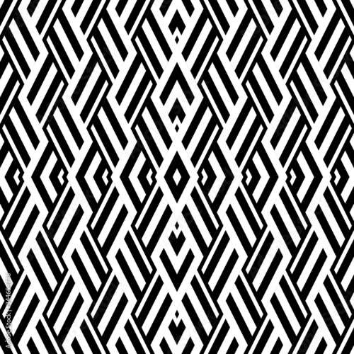 Seamless pattern with oblique black bands