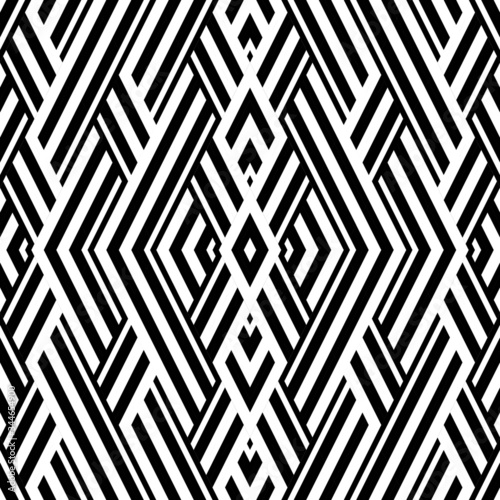 Seamless pattern with oblique black bands