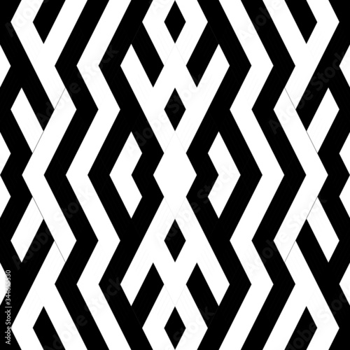 Seamless pattern with oblique black bands