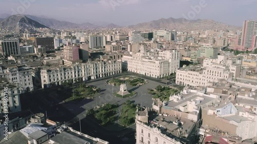 Aerial shot of Plaza San Martin and surroundings. photo