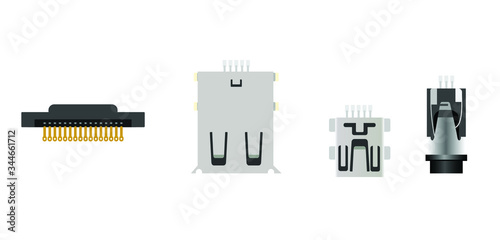 electronics various connectors  for diy  activity 