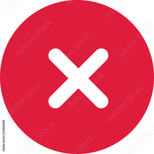 cancel unsuccess red icon flat vector