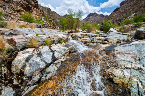 Sabino Creek Flows Through Bear Canyon, Sabino Canyon Recreation Area, Tucson, Arizona, USA photo