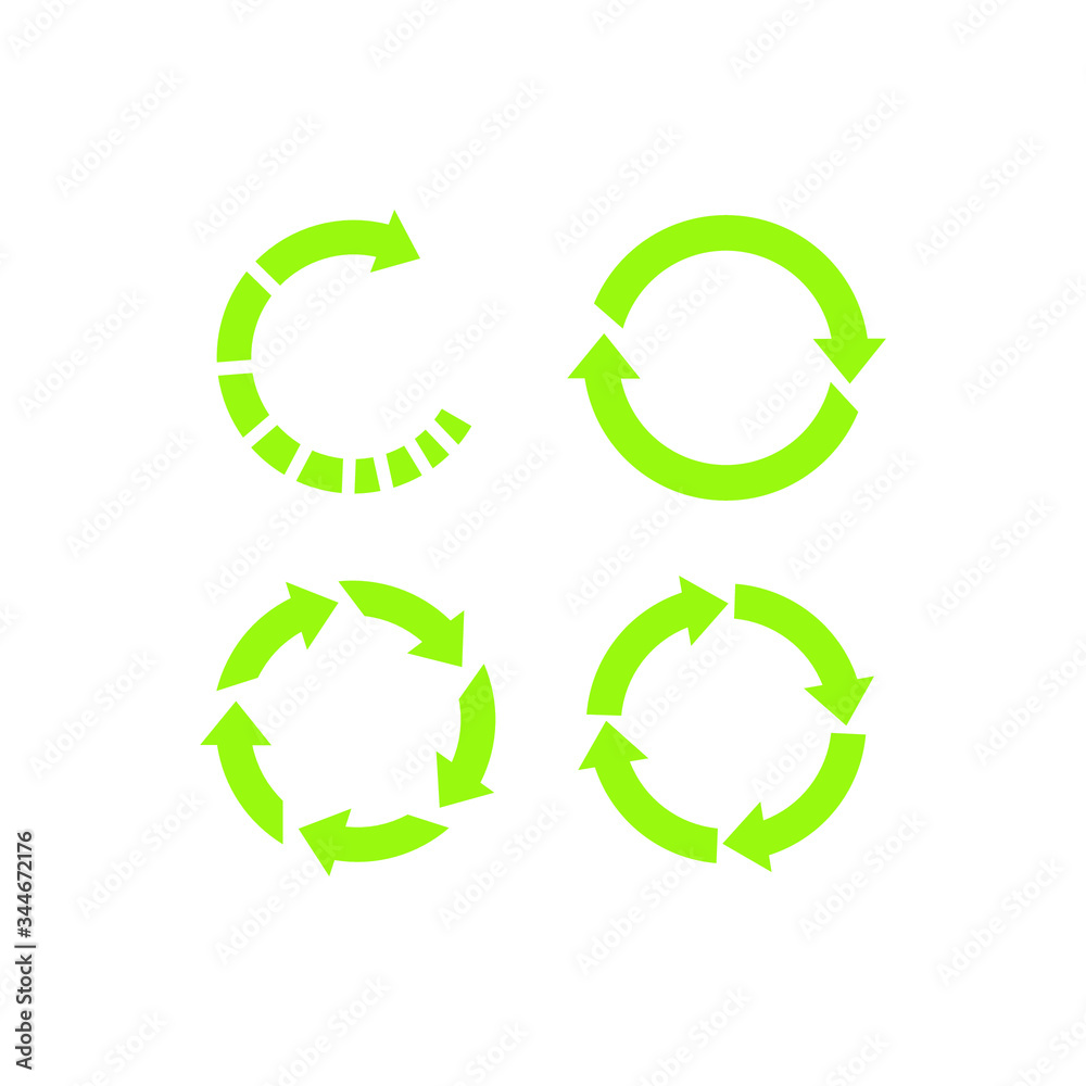vector illustration of a set of recycling symbols vector illustration of a set of recycling symbols