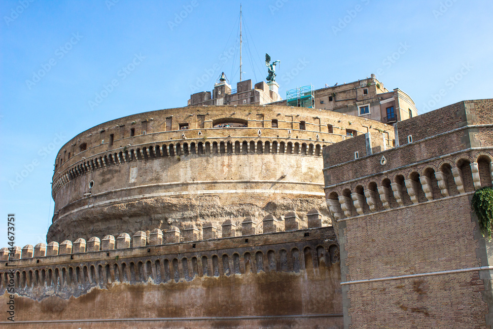 Castel Sant'Angelo (in italian Mole Adriana) Rome Italy