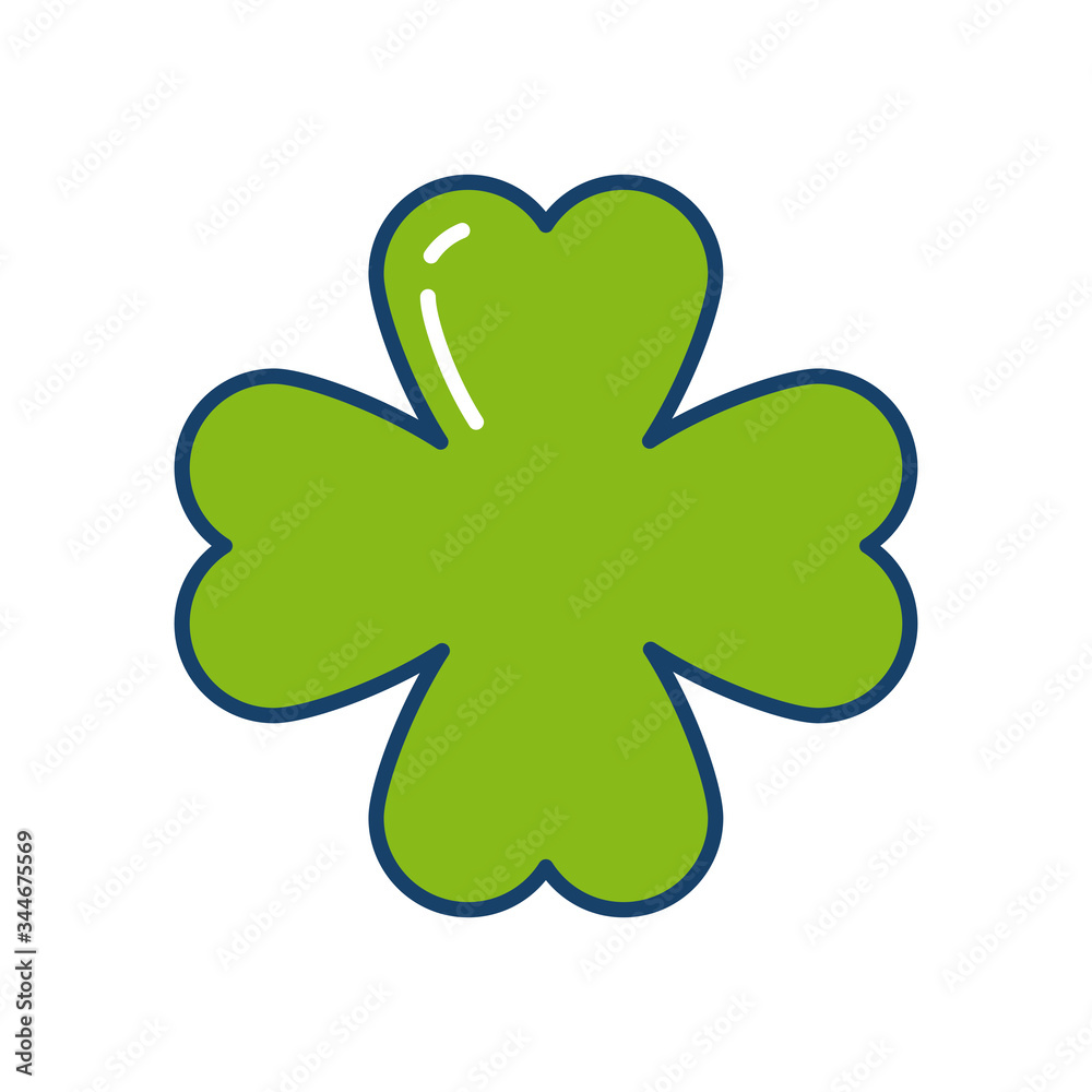 clover icon, line and fill style clover icon, line and fill style