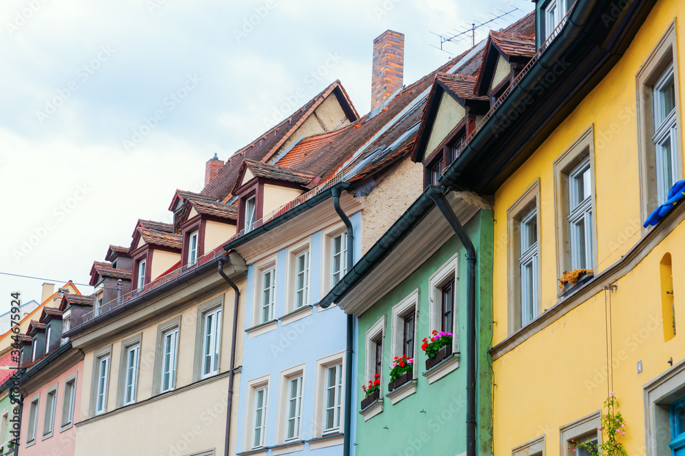 facades of old houses in Bamberg, Germany
