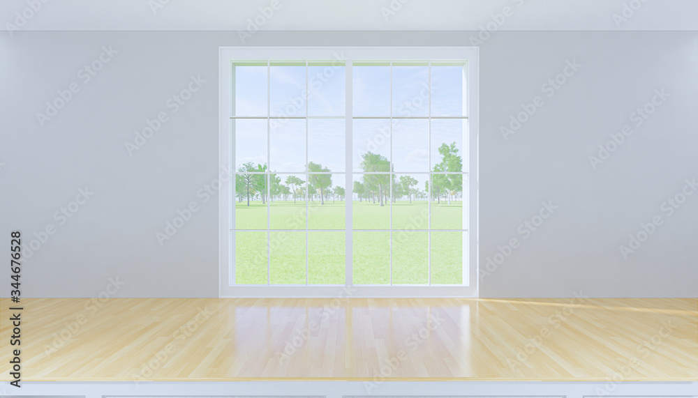 Fototapeta premium 3d wood counter window