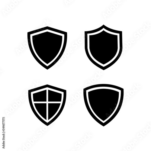 shield Icon symbol Flat vector illustration for graphic and web design. 