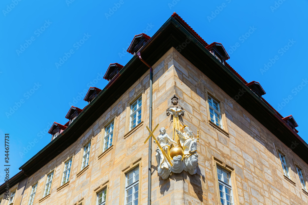 corner of a historic building in Bamberg, Germany