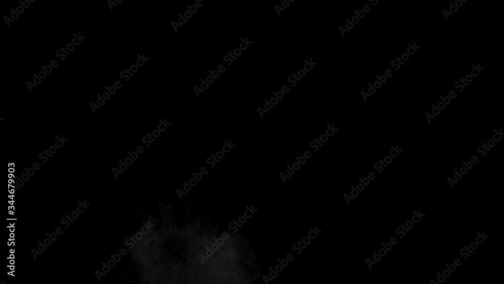 Dust particle smoke special effects synthesis 4K video material. Dusty bullet hits on a wall with chunks of debris flying out . Powder explosion on black background. Impact dust particles.
Dust particle smoke special effects synthesis 4K video material. Dusty bullet hits on a wall with chunks of debris flying out . Powder explosion on black background. Impact dust particles.