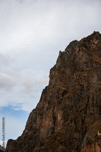 Ollantaytambo Ruins is in the middle of Ollantaytambo village in Sacred Valley of South Peru