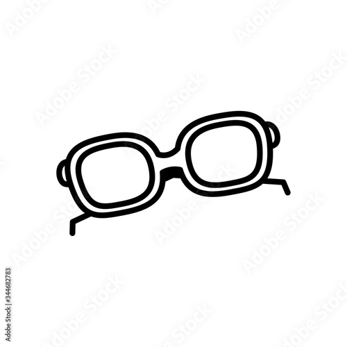 cool glasses icon, line style