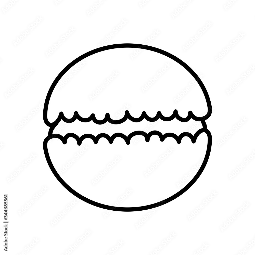 sweet macaron icon, line style sweet macaron icon, line style