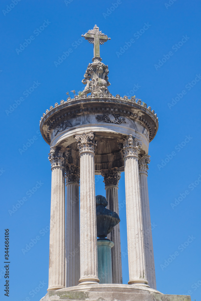 La Recoleta Cemetery. Buenos Aires, Argentina - January 28 2019. La Recoleta Cemetery (Spanish: Cementerio de la Recoleta) is a cemetery located in the Recoleta