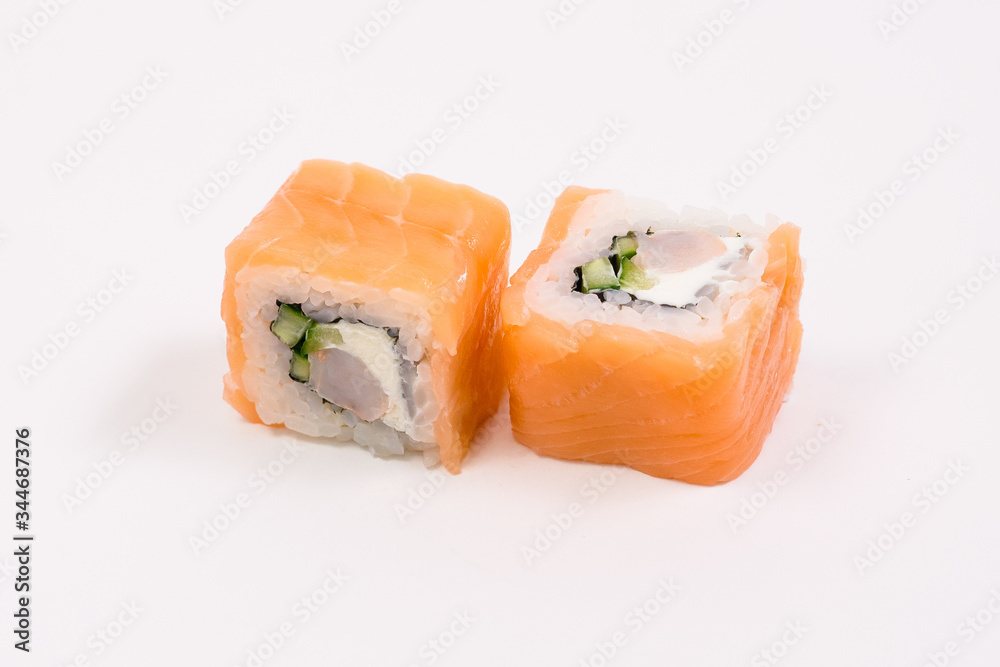 sushi rolls on a white background. Sushi Roll Sushi menu sushi rolls on a white background. Sushi Roll Sushi menu