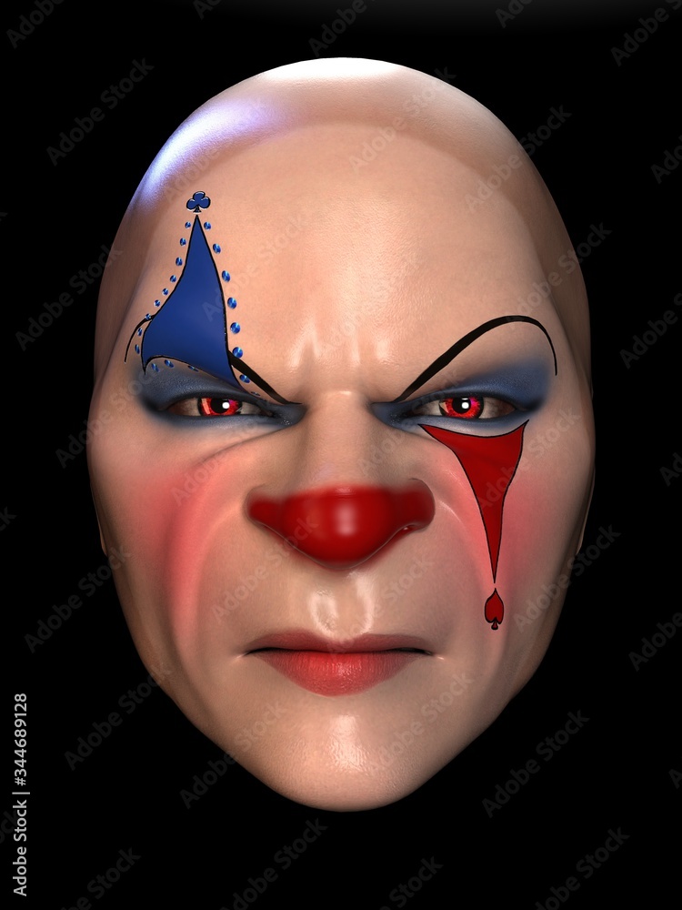 Mask of the villain. 3d rendering Mask of the villain. 3d rendering