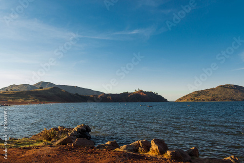 view of the bay of  the Titicaca Lake Island Amantany Perú photo