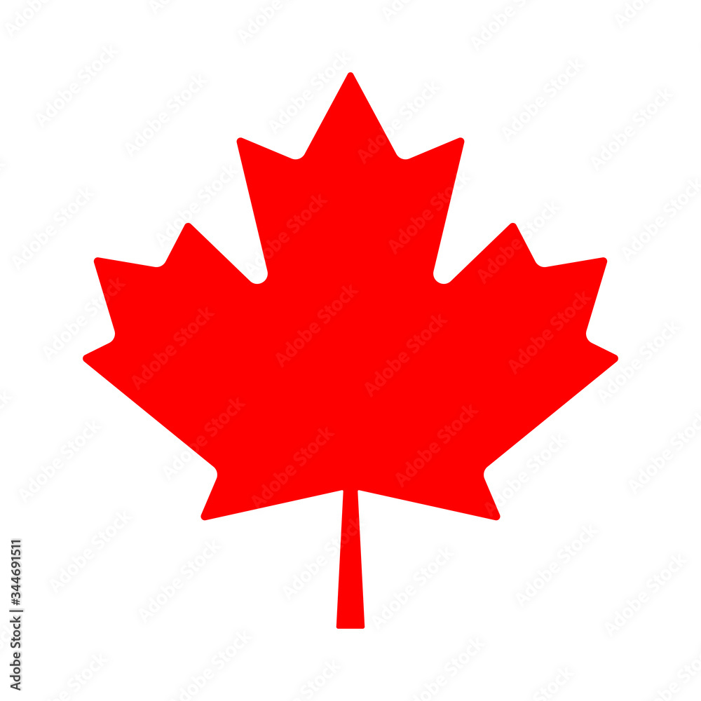 Silhouette of the maple leaf. Canadian symbol Silhouette of the maple leaf. Canadian symbol