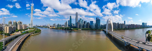 Fototapeta Naklejka Na Ścianę i Meble -  Aerial photography of Guangzhou City Scenery in China