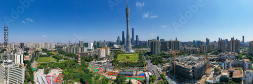 CBD commercial building city scenery of Guangzhou central axis, China