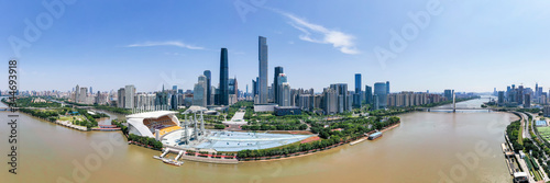 Aerial photography of CBD building city scenery in Guangzhou  China