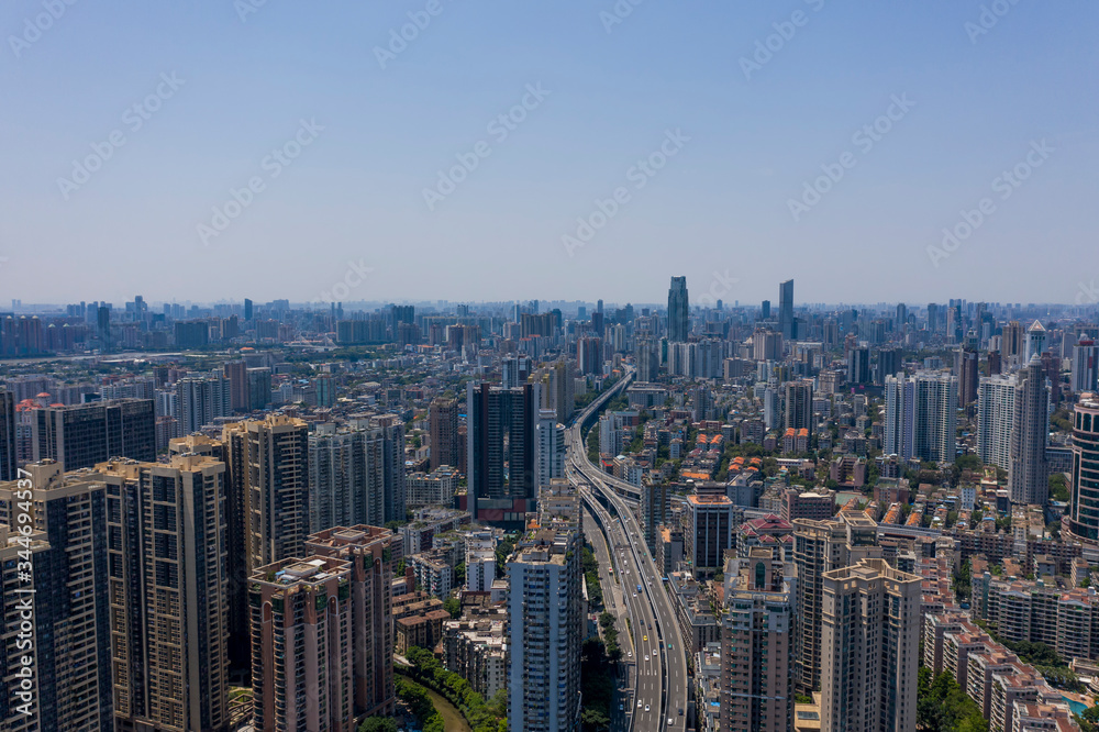 Aerial photography of CBD in Guangzhou, China