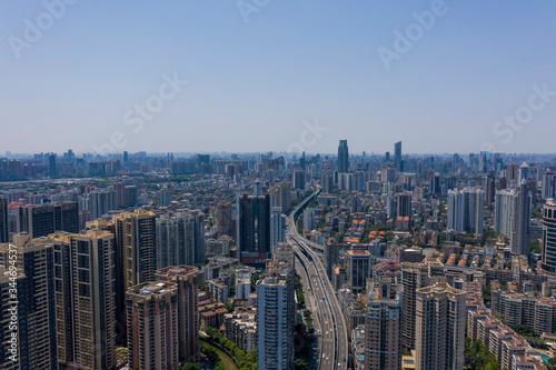 Aerial photography of CBD in Guangzhou, China © zhonghui