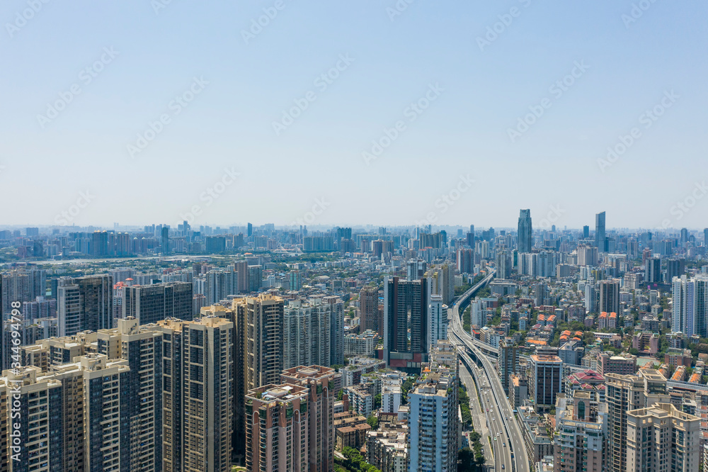 Fototapeta premium Aerial photo of Guangzhou City