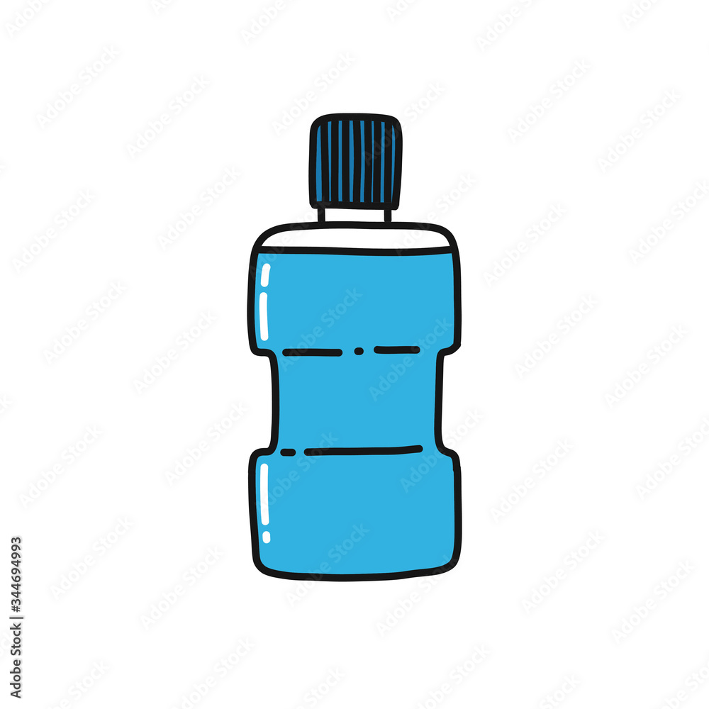 mouthwash doodle icon, vector illustration mouthwash doodle icon, vector illustration