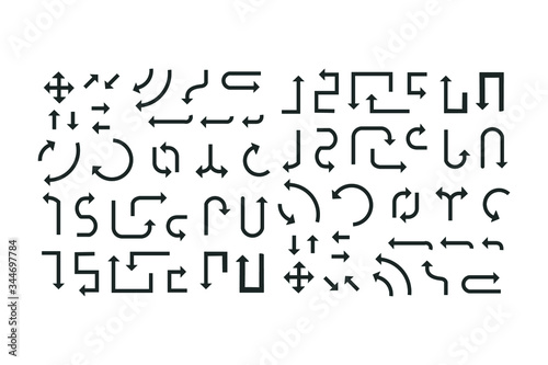 Arrows set. Arrow for the website and app. Line with Editable stroke icon arrow
